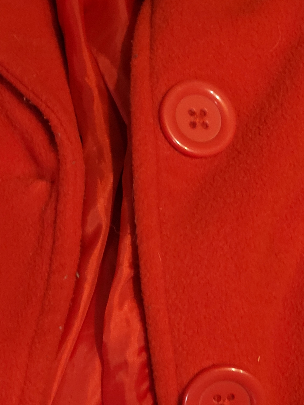 Copper Key Girls Red Ruffle Collar Belted Coat - Picture 5 of 7